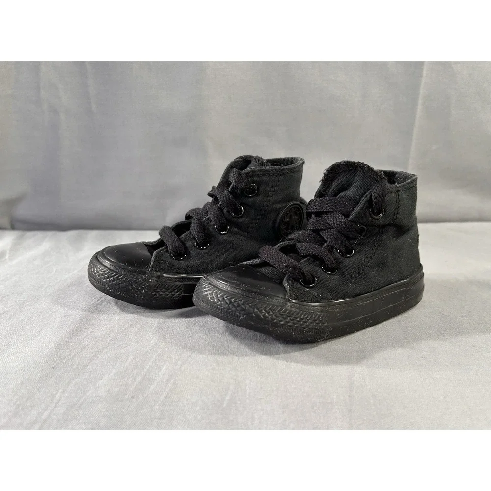 Converse Chuck Taylor All Star Hi Infants Shoes Size 5 Baby Black Monochrome